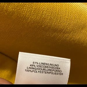 Kasper yellow mustard Blazer with gold accent